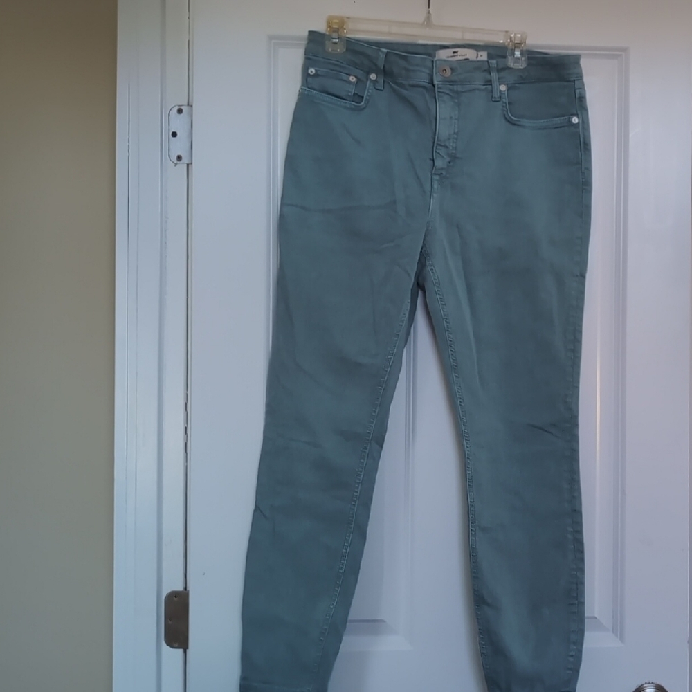 Vineyard Vines High Rise Skinny Jeans in Light Teal